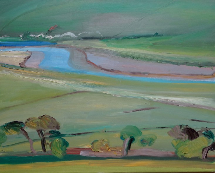 Cuckmere Spring, oil on canvas, 40 x 50 cm