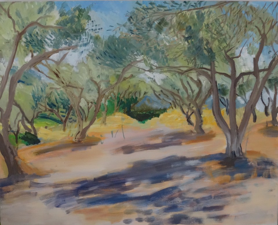'In the olive grove' oil on canvas, 80 x 100 cm